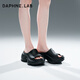 DAPHNE LAB【增高8公分】棒棒糖厚底拖鞋 女士涼拖鞋二代一片拖 25新款 黑色 【博主同款】 36