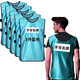 締羽 撕名牌貼衣服奔跑分組馬甲活動(dòng)拓展道具成人兒童背心學(xué)生班服姓名牌 成人5件衣服包含名牌貼【湖藍色】閃電發(fā)貨