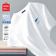名創(chuàng)優(yōu)品（MINISO）冰絲T恤男夏季男生運(yùn)動(dòng)休閑寬松短袖2025新款涼感透氣速干衣服男t 白色(清新雅藍(lán)胸標(biāo)) L 175(名創(chuàng)優(yōu)品 品控嚴(yán)格)