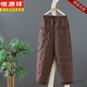 恒源祥復古羽絨褲女士外穿冬季加絨加厚媽m媽2026新款寬松顯瘦哈倫棉褲 咖啡色 XL 建議118-130斤