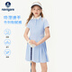 納維凱爾（Navigare）女童連衣裙夏季兒童POLO裙涼爽時(shí)尚速干舒適時(shí)間的海天空藍160