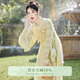 七月夕原創(chuàng)漢服 原野薄霧 肌理感改良貼里蕾絲裲襠漢元素連衣裙 青梅煮酒 連衣裙 現(xiàn)貨 M
