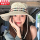 槿城西部旅游牛仔帽女夏季戶(hù)外大帽檐漁夫帽顯臉小防曬帽遮陽(yáng)登山帽子 卡其色 A0688 均碼