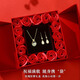 締晶和田玉銀項(xiàng)鏈女輕奢小眾耳環(huán)套裝生日禮物女高級(jí)感送女朋友老婆