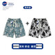 NASA WASSUP官方潮牌聯(lián)名短褲男夏季港風(fēng)印花沙灘褲寬松休閑短褲男士五分褲 藍蓮花+蝶戀花 2XL （建議150-170斤）