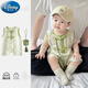 迪士尼（Disney）新生嬰兒衣服夏季男寶寶連體衣夏裝薄款連中國風(fēng)夏天滿月外出爬服 綠色中國風(fēng)哈衣 66cm #建議10-15斤#