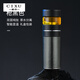 瓷許CIXU高檔純鈦保溫杯男士高顏值茶水分離泡茶杯辦公車載大容量便攜杯子 450ml槍黑色+杯刷禮盒