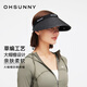 OhSunny防曬空頂草帽戶(hù)外女春夏大檐遮陽(yáng)太陽(yáng)帽 SLH5M228T 質(zhì)感黑 M 
