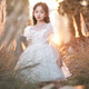 思妙星兒童高端生日晚禮服花童公主裙女童主持人鋼琴演奏樂(lè )團走秀演出服 白蝴蝶 120