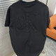 CALVIN KLEIN JEANS2025夏季CK新款潮牌時尚刺繡短袖T恤男士休閑百搭半袖圓領(lǐng)潮流 黑色 XL （建議體重100-120斤）