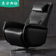 東方典標電動(dòng)可躺老板椅豪華舒服久坐懶人休閑高檔人體工學(xué)椅真皮沙發(fā)椅 黑色【進(jìn)口科技皮】電動(dòng)可躺