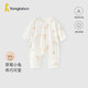 童泰（TONGTAI）嬰兒連體衣春秋季純棉新生兒衣服女寶寶蝴蝶哈衣無(wú)骨爬服白色52cm