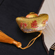 招財元寶轉(zhuǎn)運珠手玩小物件解壓治愈桌面茶玩茶寵小擺件創(chuàng)意小禮物 小元寶【金色】