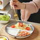瓷之美陶瓷分格餐盤(pán)減脂創(chuàng  )意一人食餐具套裝家用大人早餐碟子三格餐具 8英寸單盤(pán)-漣漪 1個(gè)
