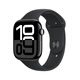 Apple Watch Series 10 智能手表46毫米亮黑色鋁金屬表殼黑色運(yùn)動(dòng)型表帶S/M電信補(bǔ)貼【GPS】京補(bǔ)合約