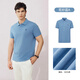POLOWALK夏季短袖polo衫男2024新款純色商務(wù)休閑透氣翻領(lǐng)上衣七夕情人節(jié)禮 花紗藍(lán) XL (180)推薦75-85kg