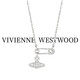 薇薇安·威斯特伍德（Vivienne Westwood）[代購現貨](méi)西太后珍珠項鏈女土星經(jīng)典帶鉆明星同款生日禮物送女友 銀色-回形針鎖骨鏈