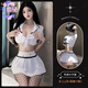 千綺黛性感內衣JK超短裙甜美純欲可愛(ài)校園學(xué)生制服居家服性感睡衣 白色【上衣+短裙+T褲】 M 【適合80-100斤】保密發(fā)貨