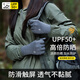 目丸防曬手套女夏季戶外騎行防紫外線護手薄款遮陽冰絲防滑開車手套 波點手掌長款手套【深灰色】 無規(guī)格