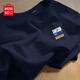 名創(chuàng)優(yōu)品（MINISO）短袖t恤男夏季2025新款美式重磅男款休閑寬松純棉藏青色半袖衣服 【100%純棉】藏青(摩登胸標(biāo)) L /175(30天質(zhì)量問題全額退)