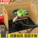 OIMG卡式爐擋風板戶外爐具防風罩燃氣爐爐頭野炊露營擋板煤氣灶防風板 四折-卡其色（送收納袋）