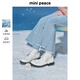 MiniPeace太平鳥童裝夏新女童牛仔長褲FBHAF2335 淡色牛仔藍(lán) 140cm