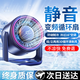 園洲綠桌面電風(fēng)扇迷你散熱小風(fēng)扇辦公室宿舍家用便攜式大風(fēng)力高檔位空氣循環(huán)扇制冷超靜音 【戴森紫】充插兩用-智能數顯-100檔大風(fēng)力