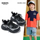芭芭鴨兒童運動(dòng)鞋2025新款女童童鞋百搭款秋季男童休閑跑步鞋 黑色  35