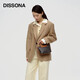 DISSONA迪桑娜折耳包女包幸運(yùn)錦囊老花單肩包手提包托特包 小號 棕色