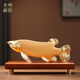 大明銅匠花絲金龍魚(yú)招財銅擺件客廳玄關(guān)辦公室高檔工藝品開(kāi)業(yè)喬遷搬家禮物