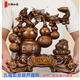 中式大號旋轉金蟾葫蘆招財擺件五福臨門(mén)喬遷高檔禮品客廳玄關(guān)前臺 旋轉金蟾五?！鹃L(cháng)30高28厘米】