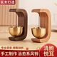 多巴胺風(fēng)鈴吸門(mén)式入戶(hù)磁吸木質(zhì)門(mén)鈴鐺商鋪進(jìn)門(mén)提醒鈴鐺新中式裝飾 胡桃木風(fēng)鈴1個(gè)裝