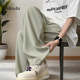 Cebrodz法國 冰絲褲子男夏季薄款寬松垂感休閑褲男生透氣直筒闊腿運(yùn)動 豆綠色 XL