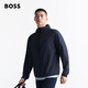 BOSS男士修身拉鏈夾克 402-深藍色 L