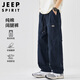 JEEP SPIRIT吉普工裝褲男純棉褲子男夏季休閑褲男士寬松直筒闊腿潮長(cháng)褲