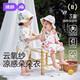 婧麒【朵朵衣】山茶花嬰幼兒連體衣夏季天竹 棉寬松哈衣0-2歲外出服 橙子【山茶花 天竹棉】 73cm