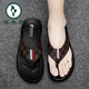 啄木鳥(niǎo)潮牌拖鞋男外穿人字拖2025新款夏季男士夏季防滑耐磨夾腳沙灘休閑 棕色 41