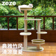 ZEZE竹里藤編涼感貓爬架夏季降溫家用貓窩貓樹一體貓抓柱貓爬架子