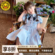 G.DUCKKIDS小黃鴨童裝女童連衣裙夏裝兒童洋氣學(xué)院風(fēng)夏季女孩短袖公主裙子 泡泡袖學(xué)院風(fēng)裙 120 (建議105-115cm 4-5.2周歲)