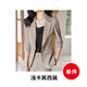 紫魅俏西裝套裝女2025新款夏季薄款小個(gè)子西服外套高端經(jīng)理職業(yè)裝工作服 淺卡其西裝 XL