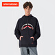 SPRAYGROUND鯊魚(yú)嘴25春刺繡開(kāi)衫連帽衛衣美式三拉鏈男女情侶帽衫 藏青色 L
