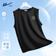 回力（Warrior）無(wú)袖背心男夏季薄款寬松運動(dòng)坎肩男士大碼冰絲速干馬甲 黑色 2XL