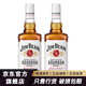 金賓（Jim Beam）占邊波本波旁威士忌 美國洋酒檸檬沙瓦嗨棒可樂桶 大金賓大占邊 金賓白占邊白700mL2瓶