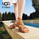 UGG夏季新款女士舒適時尚簡約輕便露趾平跟搭扣休閑涼鞋 1167453 CHE | 栗色 37