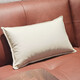 CORRIDORCR|北歐設計師|原創(chuàng  )真皮羽絨靠墊沙發(fā)抱枕頭層牛皮客廳腰枕靠背墊 米杏白（進(jìn)口頭層黃牛皮） 30*50