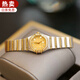 【二手99新】歐米茄（OMEGA）女表星座系列機械石英表18k黃金外圈鑲鉆女士腕表二手奢侈品瑞士手表 1267.15.00金盤鉆刻外圈原鉆22.5