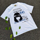 澀谷女孩手繪漫畫(huà)美式數碼印花純棉短袖男女T恤上衣 白色（純棉印花T81 L 質(zhì)量有保證】