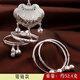 CAMPUSKINGLY老鳳凰可愛(ài)寶寶銀手鐲嬰兒銀飾套裝長(cháng)命鎖純銀999足銀兒童腳鐲 長(cháng)命百歲百福五件套(銀鏈款)老鳳