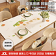 PU皮革桌墊免洗防油防水輕奢高級感餐桌墊桌面保護墊書(shū)桌墊茶幾桌墊 杏運隨行（升級防滑底） 60*120cm【加厚皮革】