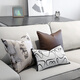 茗芮居現代簡(jiǎn)約風(fēng)格沙發(fā)抱枕輕奢高級感可拆洗意式咖色輕奢沙發(fā)抱枕靠墊 香檳色馬套裝3個(gè)(45*45cm 枕套+枕芯
